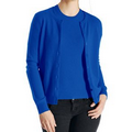 Women's Twinset Crew Neck Cardigan W/ Short Sleeve Shell - Royal